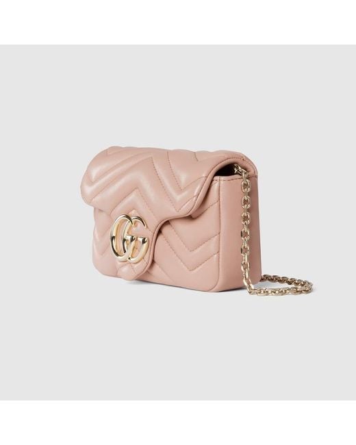 Gucci Pink Gg Marmont Mini Shoulder Bag
