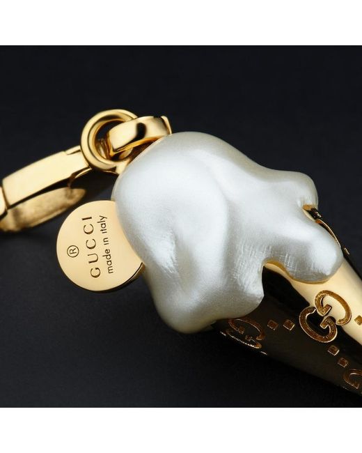 Gucci Metallic Ice-Cream Motif Charm