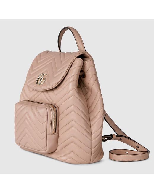 Gucci Pink Gg Marmont Small Backpack