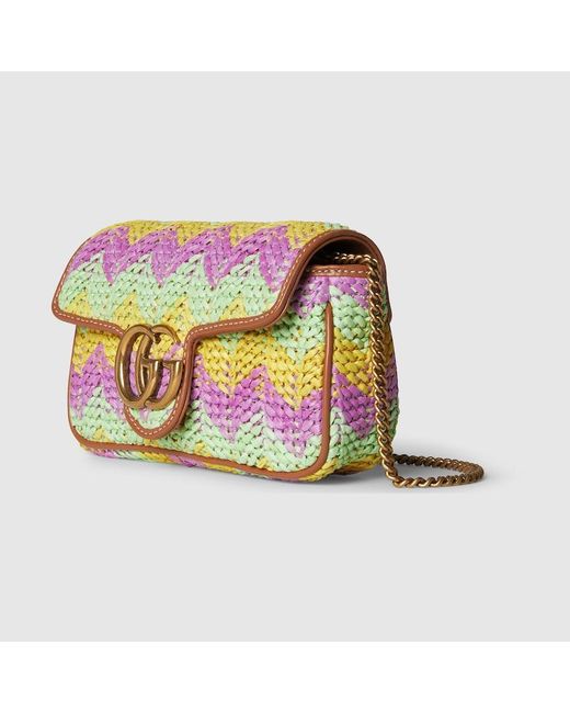 Gucci Pink GG Marmont Super-Mini-Tasche