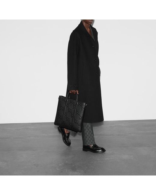 Gucci Black Jumbo GG Medium Tote Bag for men