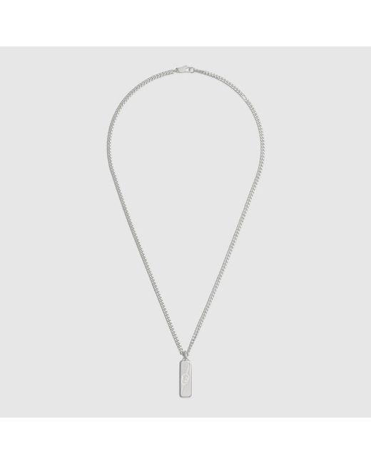 Gucci Multicolor Diagonal Interlocking G Necklace for men