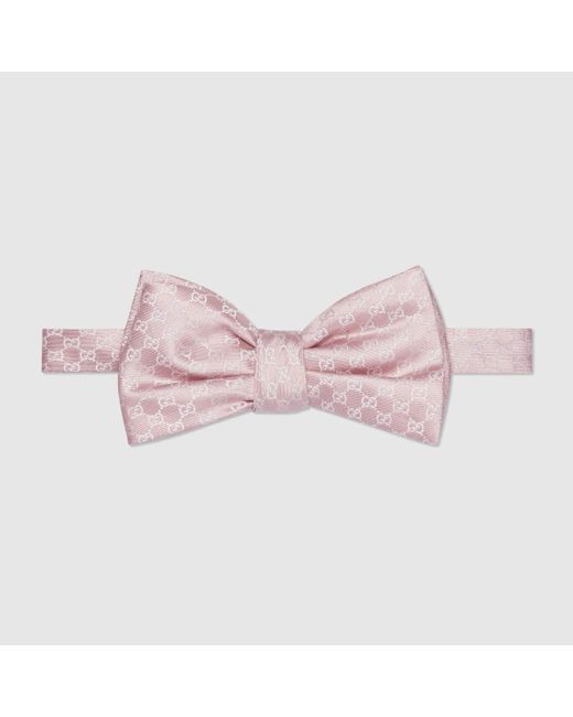 Gucci Pink Silk Bow Tie for men