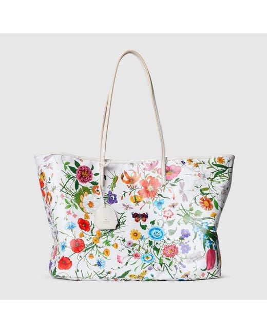 Gucci White Tribeca Large Tote Bag, Fabric