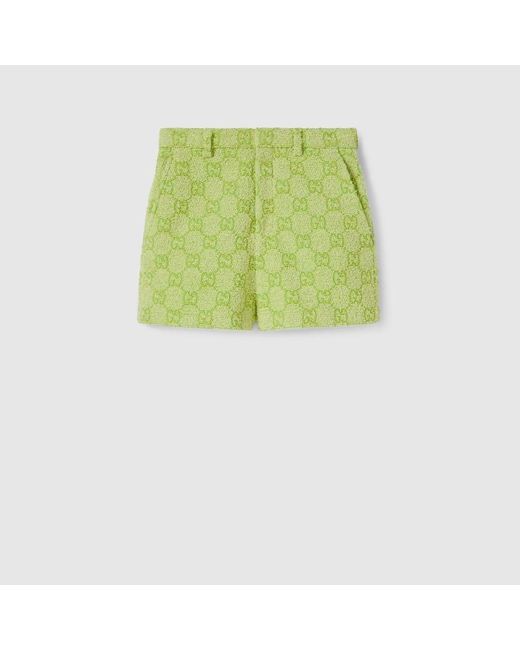 Gucci Green GG Bouclé Cotton Short