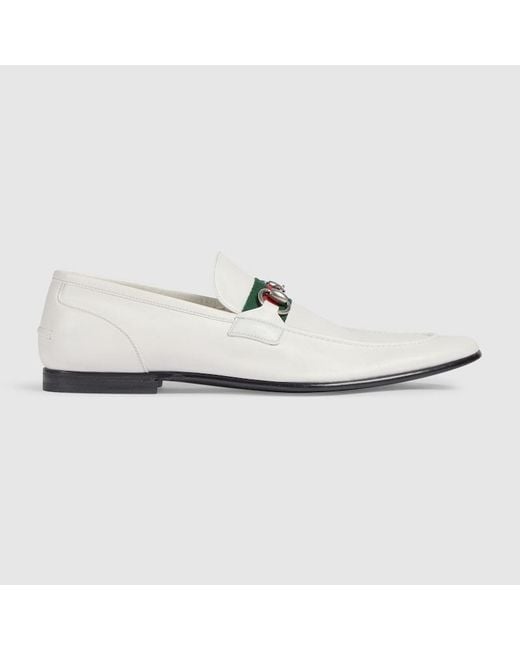 Gucci White Como Loafer, Leather for men