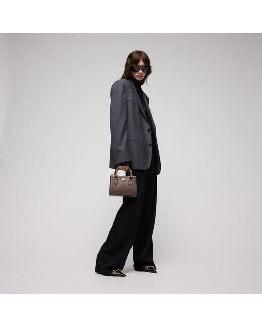 Gucci Brown Diana Small Tote Bag, Leather