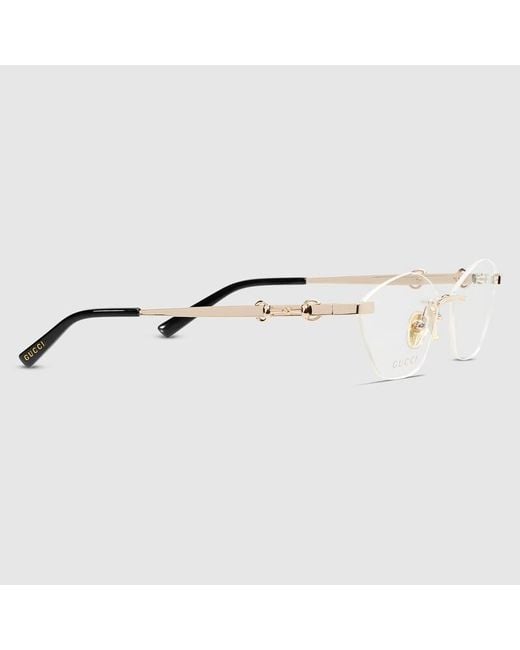 Gucci Metallic Cat-Eye Optical Frame