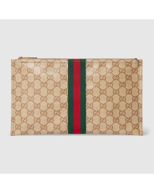 Gucci Natural Large Pouch With Web