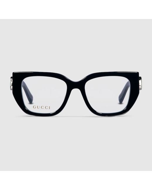 Monture Optique Papillon Gucci en coloris Black