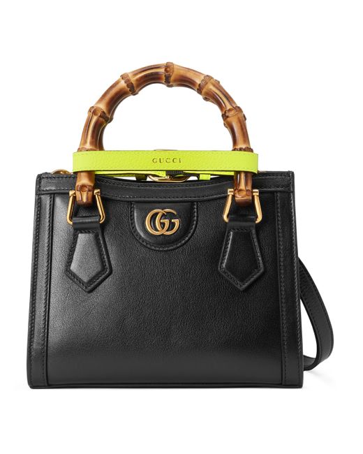 Mini cabas diana avec bambou Gucci en coloris Black