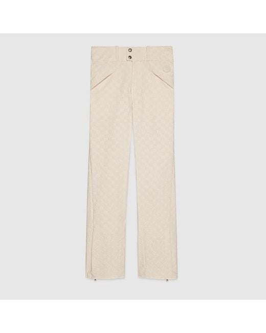 Gucci Natural Hose Aus Gg Baumwollcanvas, Größe