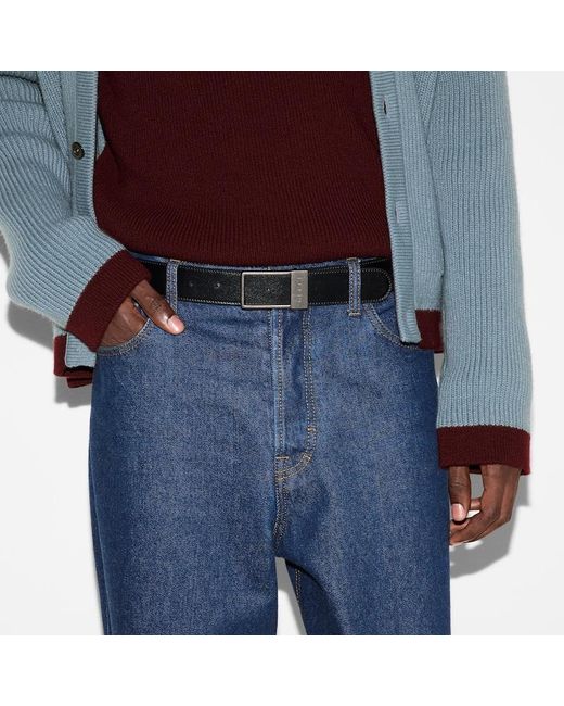 Gucci Black Reversible Belt With Rectangular Buckle, Size 100 for men