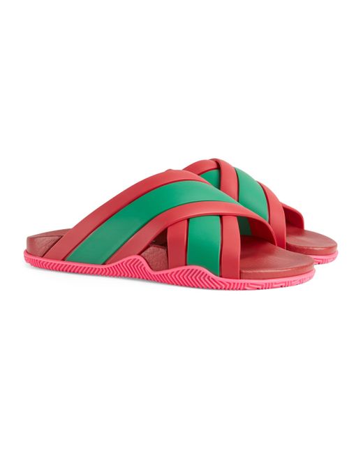 gucci sliders red