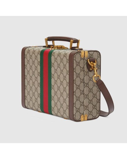 Gucci Natural Savoy Medium Rigid Suitcase, Gg Canvas