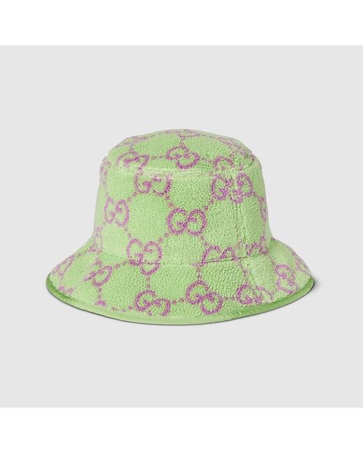 Sombrero Tipo Pescador de Jacquard de Rizo GG Gucci de color Green