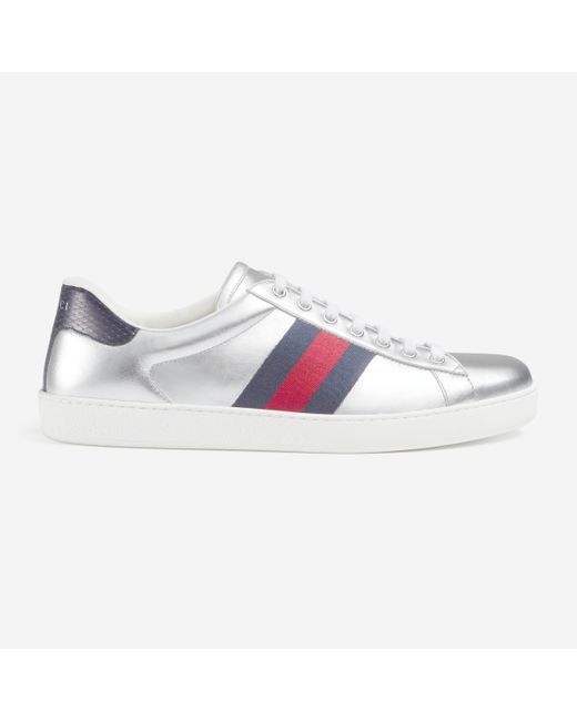 Gucci Ace Metallic Leather Low-top Sneaker for men
