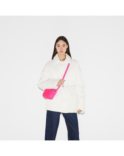 Gucci Pink GG Rubber-effect Super Mini Bag for men