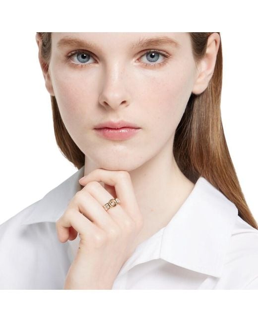 Gucci Metallic Blondie Wide Crystal Ring