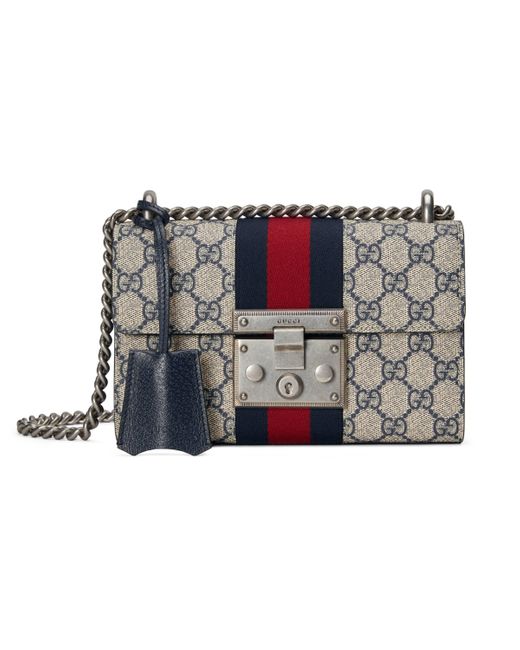 Gucci GG Padlock Small Shoulder Bag in Blue | Lyst