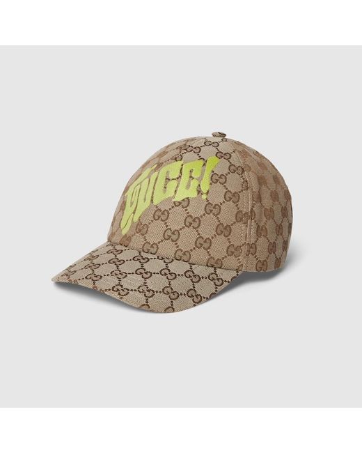Gucci Green Gg Canvas Baseball Cap With Print for men
