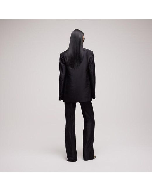 Gucci Black Fine Silk Faille Pants