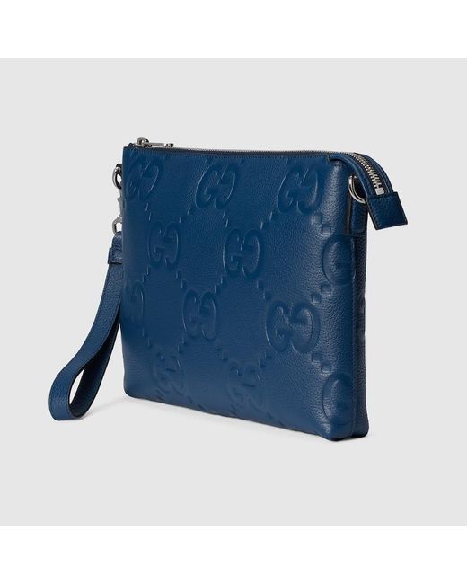 Gucci Blue Jumbo GG Medium Messenger Bag for men