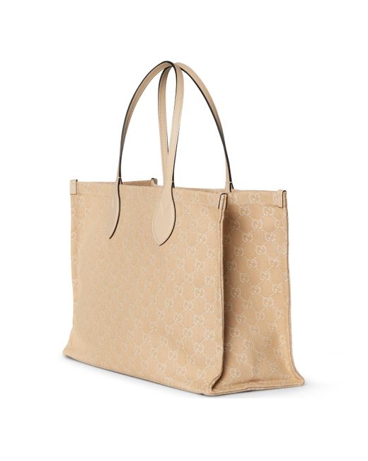 Gucci Natural Ophidia GG Large Tote Bag