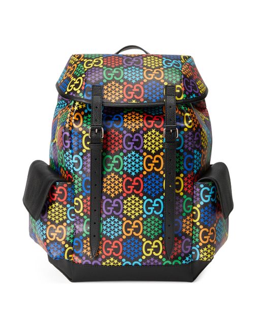 Gucci Black Medium GG Psychedelic Backpack for men