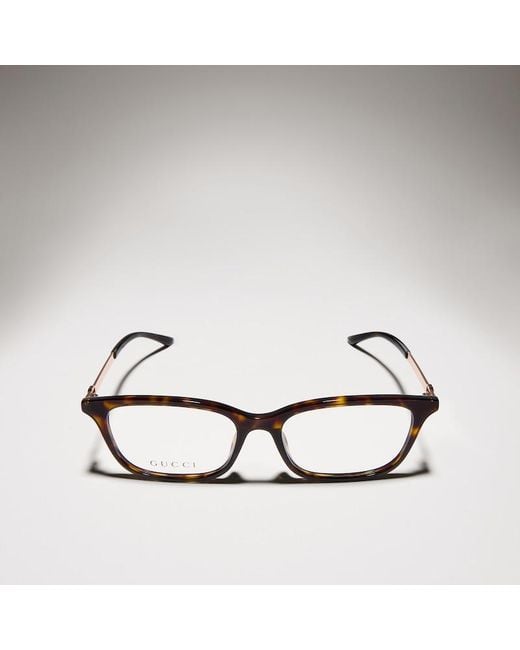 Gucci Brown Rectangular Optical Frame
