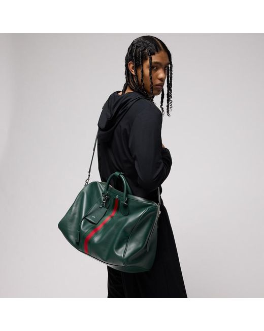 Gucci Green Web Trademark Medium Duffle Bag for men