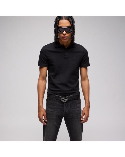 Gucci Black Reversible Belt With Interlocking G Buckle, Size 95, Leather for men