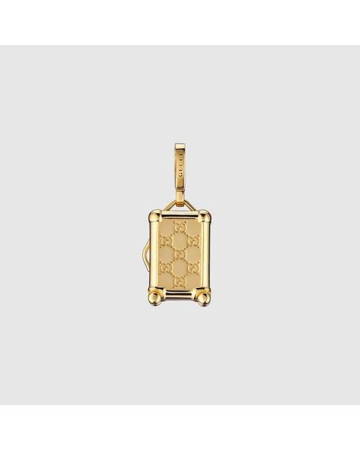 Gucci Metallic Savoy Trunk Motif Charm