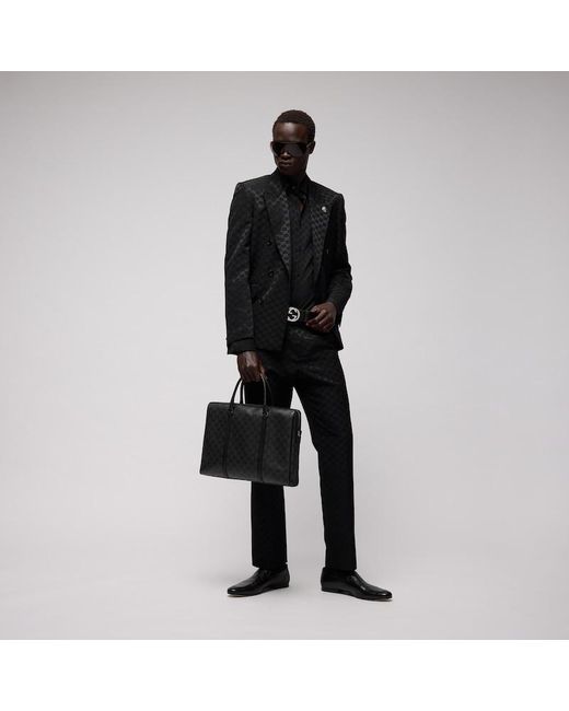 Gucci Black Essence Classic Medium Briefcase for men