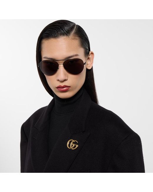 Gucci Metallic Broche Gg Marmont