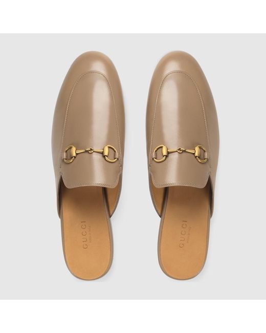 Gucci Brown Slip On Shoes Princetown