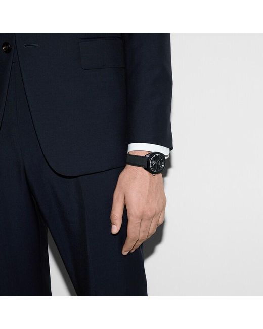 Gucci Black Interlocking Watch, 41Mm, Steel for men