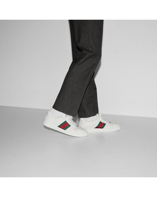 Gucci White Screener Sneaker for men