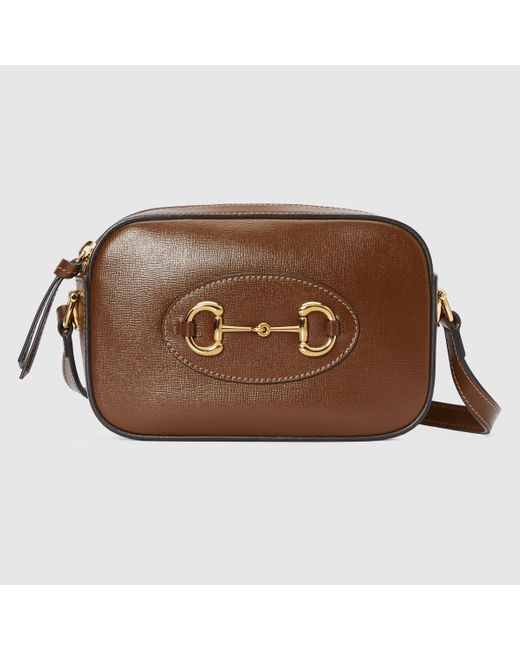Gucci Horsebit 1955 Small Shoulder Bag in Brown Lyst