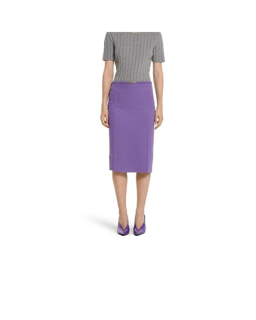 Jupe En Jacquard De Soie Gg, Taille Gucci en coloris Purple