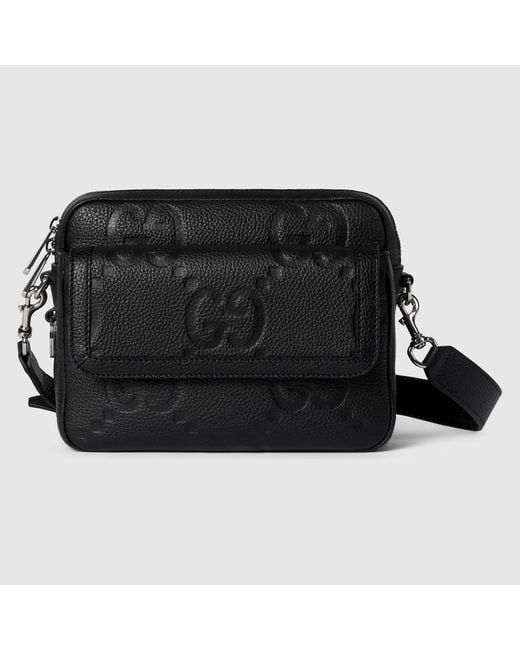 Gucci Black Small Jumbo Gg Crossbody Bag for men
