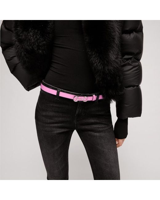 Gucci Red Thin Belt With Horsebit Buckle, Size 100