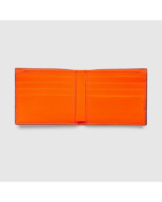 Gucci Orange GG Rubber-effect Bi-fold Wallet for men