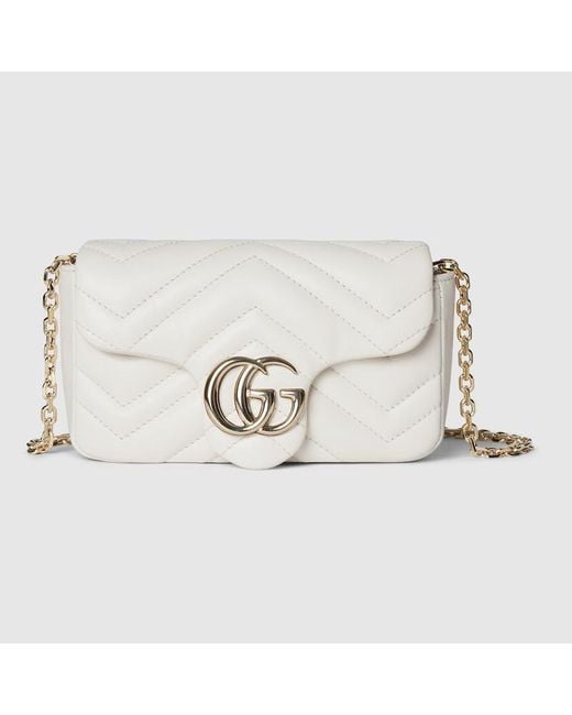 Gucci Natural Gg Marmont Mini Shoulder Bag