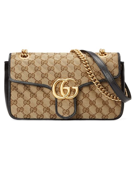 Gucci Canvas gg Marmont Small Shoulder Bag in Beige (Natural) - Save 64% |  Lyst