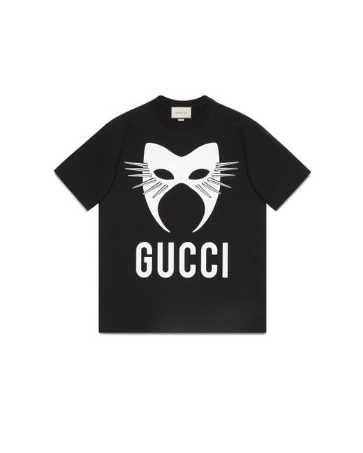 Camiseta Manifesto extragrande Gucci de hombre de color Black