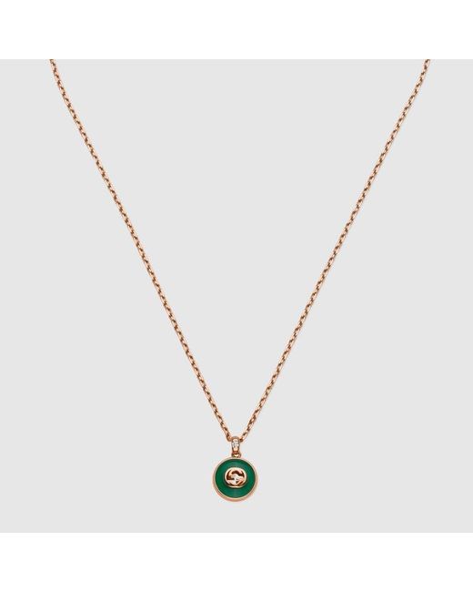 Gucci Metallic Interlocking 18K Chain Necklace