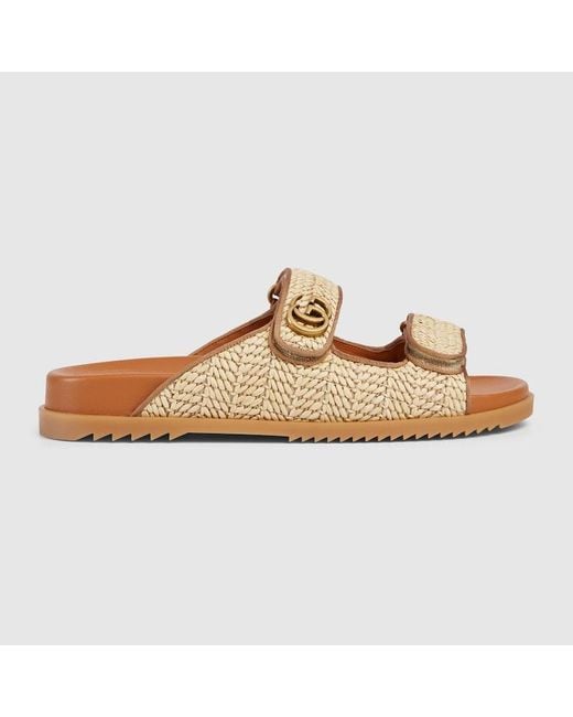 Gucci Brown Sandal With Double G