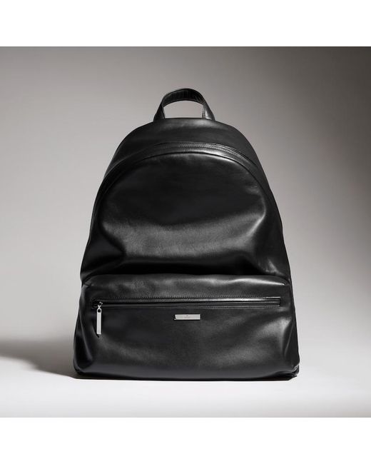 Gucci Black Tag Large Backpack, Leather for men