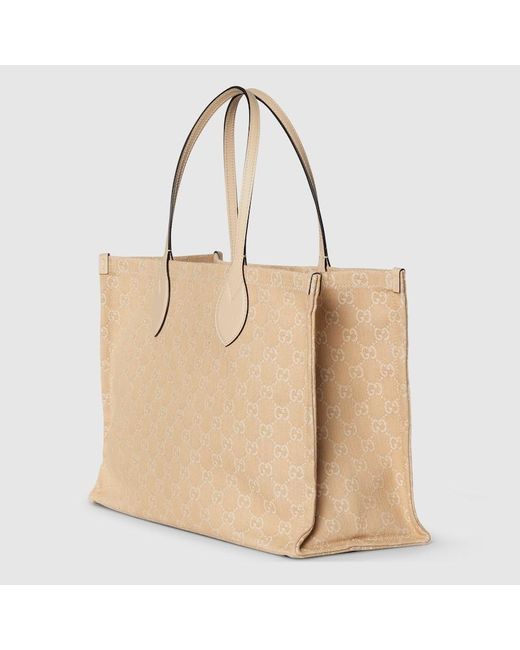 Gucci Natural Ophidia GG Large Tote Bag